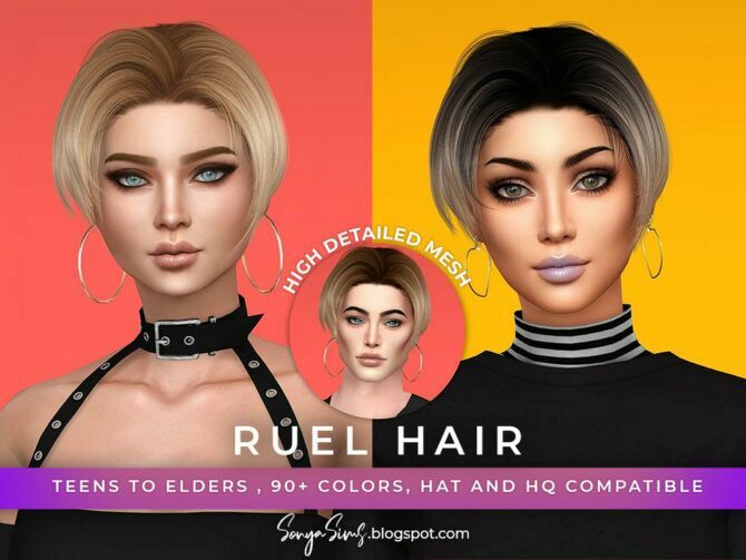 Ruel Straight Hair For Females By Sonyasimscc 1 Ruel Straight Hair For Females By Sonyasimscc Sims 4 CC