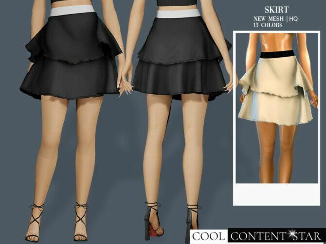 Ruffle Skirt By Sims2Fanbg 1 Ruffle Skirt By Sims2Fanbg Sims 4 CC