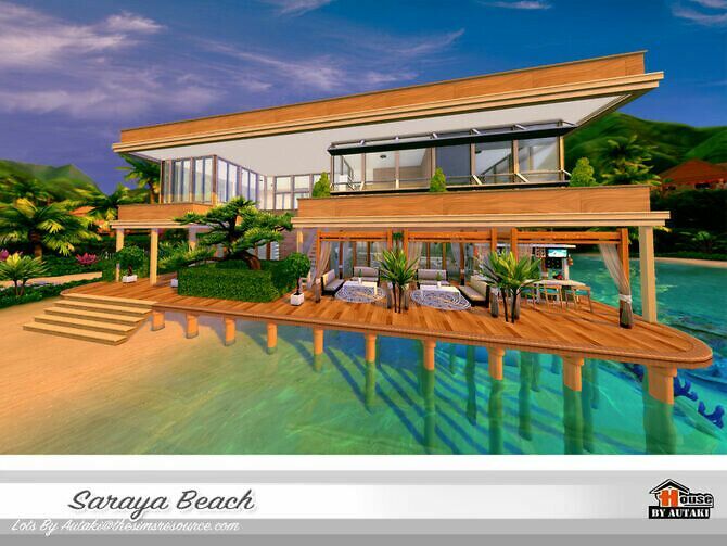 Saraya Beach House By Autaki 1 Saraya Beach House By Autaki Sims 4 CC