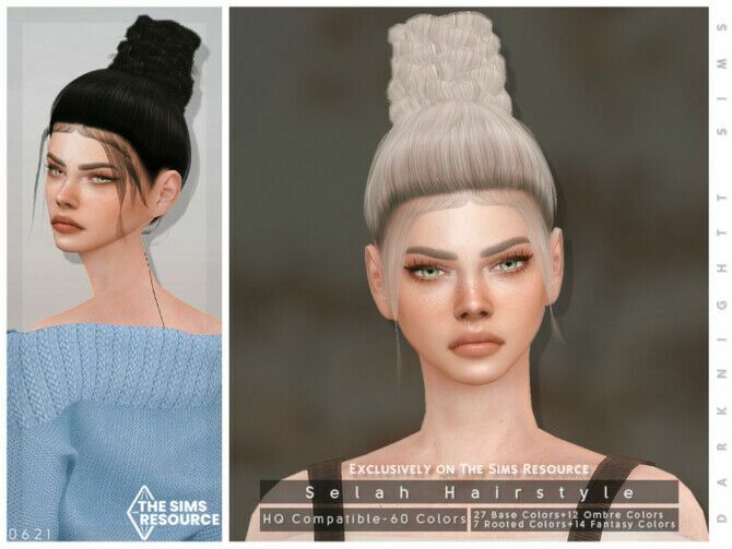 Selah Hairstyle By Darknightt 1 Selah Hairstyle By Darknightt Sims 4 CC