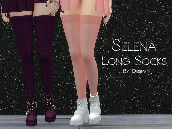 Selena Long Socks By Dissia 1 Selena Long Socks By Dissia Sims 4 CC