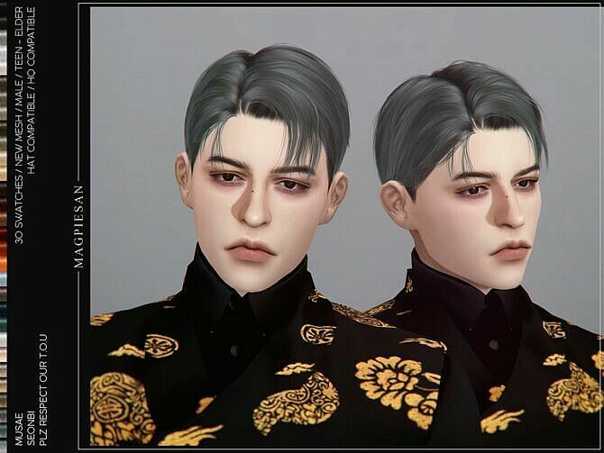 Seonbi Hair For Males By Magpiesan Sims 4 CC