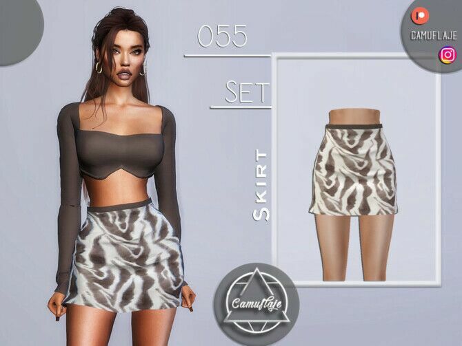 Set 055 – Skirt By Camuflaje 1 Set 055 – Skirt By Camuflaje Sims 4 CC