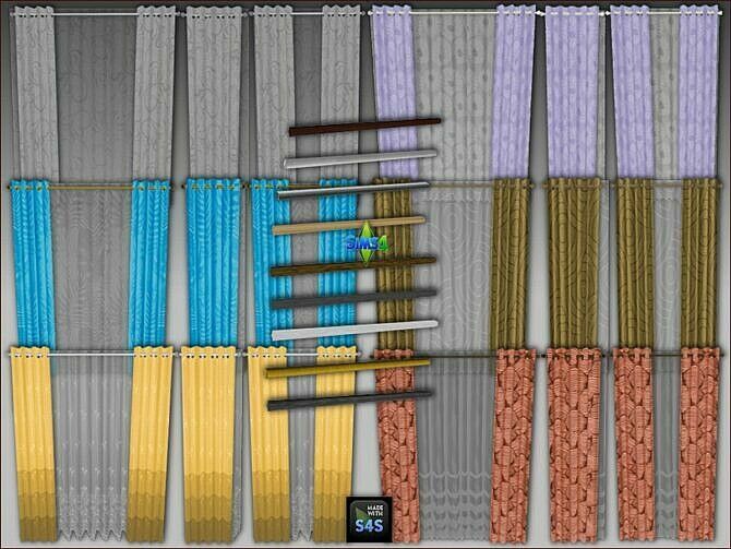 Sheer Curtains And Over-Curtains For Medium Walls At Arte Della Vita 1 Sheer Curtains And Over-Curtains For Medium Walls At Arte Della Vita Sims 4 CC