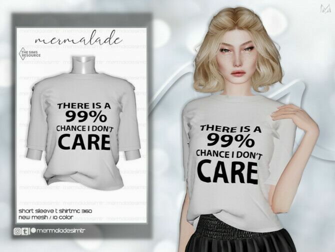 Short Sleeve T Shirt Mc360 By Mermaladesimtr 1 Short Sleeve T Shirt Mc360 By Mermaladesimtr Sims 4 CC