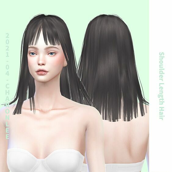 Shoulder Length Hair At Charonlee 1 Shoulder Length Hair At Charonlee Sims 4 CC
