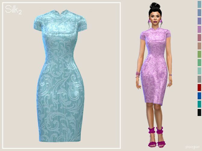 Silk 2 Dress By Paogae 1 Silk 2 Dress By Paogae Sims 4 CC