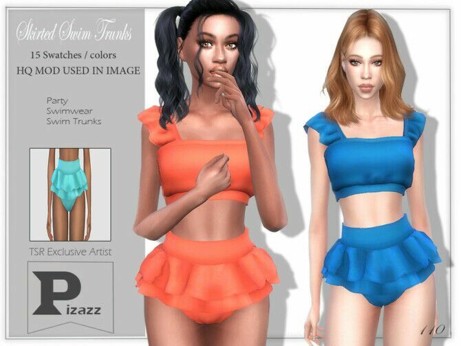 Skirted Swim Trunks By Pizazz 1 Skirted Swim Trunks By Pizazz Sims 4 CC