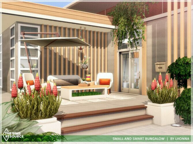 Small And Smart Bungalow By Lhonna 3 sims 4 cc small and smart bungalow by lhonna 2
