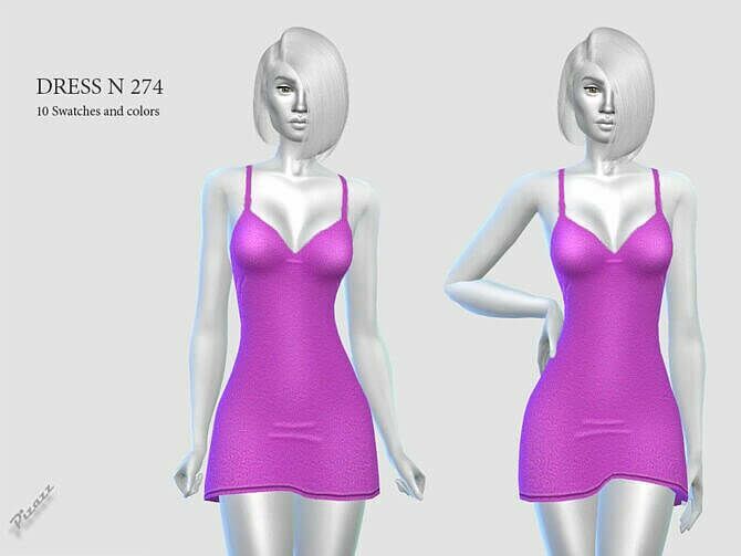Spaghetti Strap Dress N 274 By Pizazz 1 Spaghetti Strap Dress N 274 By Pizazz Sims 4 CC