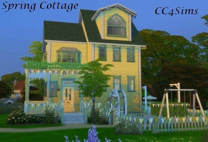 Sping Cottage By Christine At Cc4Sims 1 Sping Cottage By Christine At Cc4Sims Sims 4 CC