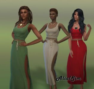 Split Skirt And Tank TOP At Alial SIM Sims 4 CC