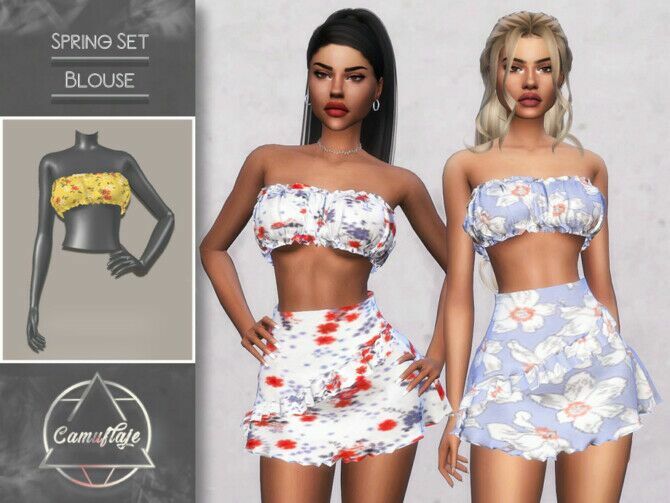 Spring SET (TOP) By Camuflaje 1 Spring SET (TOP) By Camuflaje Sims 4 CC