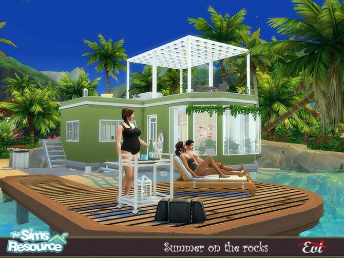 Summer ON The Rocks By EVI 1 Summer ON The Rocks By EVI Sims 4 CC