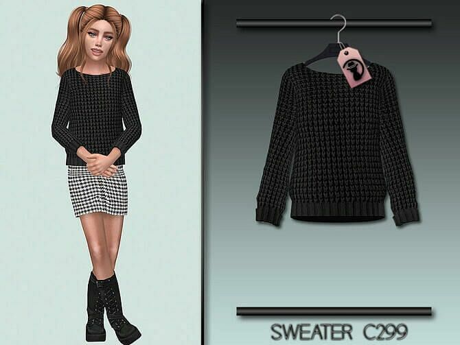 Sweater C299 By Turksimmer 1 Sweater C299 By Turksimmer Sims 4 CC