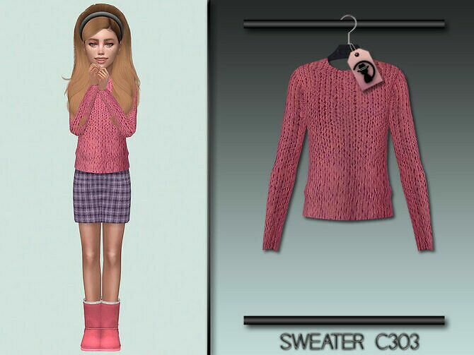 Sweater C303 By Turksimmer 1 Sweater C303 By Turksimmer Sims 4 CC