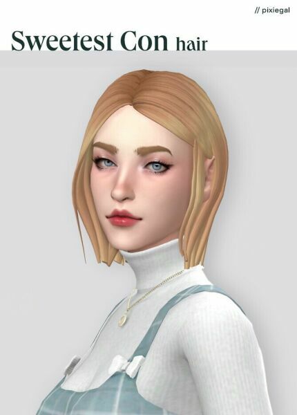 Sweetest CON Hair At Pixiegal 1 Sweetest CON Hair At Pixiegal Sims 4 CC