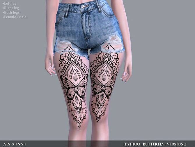 Tattoo Butterfly Version 2 By Angissi 1 Tattoo Butterfly Version 2 By Angissi Sims 4 CC