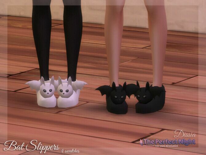 The Perfect Night Bat Slippers By Dissia 1 The Perfect Night Bat Slippers By Dissia Sims 4 CC