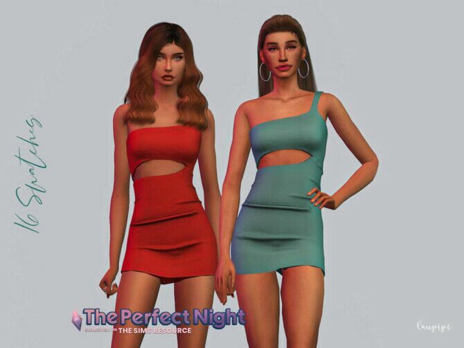 The Perfect Night Cut-Out Dress By Laupipi 1 The Perfect Night Cut-Out Dress By Laupipi Sims 4 CC