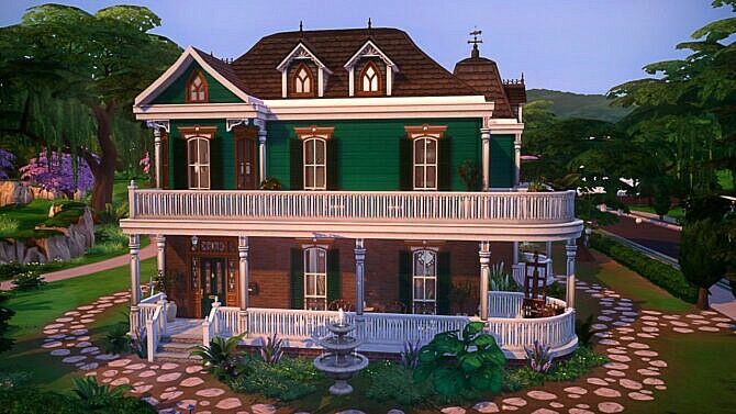 The White OAK Paranormal Haunted House At Frenchie SIM 1 The White OAK Paranormal Haunted House At Frenchie SIM Sims 4 CC
