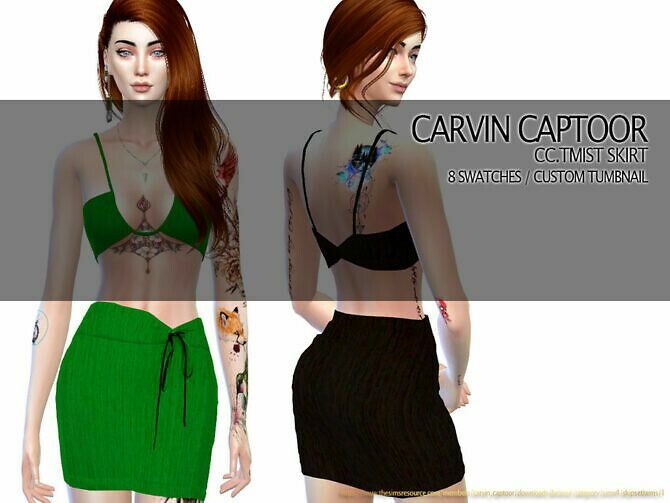 Tmist Skirt By Carvin Captoor 1 Tmist Skirt By Carvin Captoor Sims 4 CC