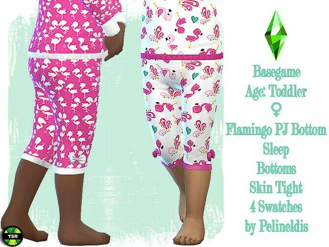Toddler Flamingo Pyjamas Bottom By Pelineldis 1 Toddler Flamingo Pyjamas Bottom By Pelineldis Sims 4 CC