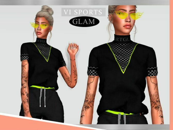 TOP Sportglam VI – III By VIY Sims 1 TOP Sportglam VI – III By VIY Sims Sims 4 CC