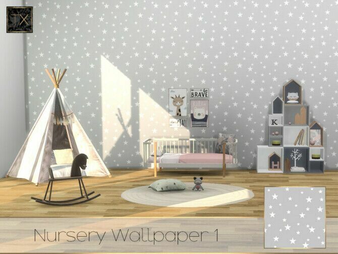 Tx Nursery Wallpaper By Theeaax 1 Tx Nursery Wallpaper By Theeaax Sims 4 CC