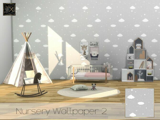 Tx Nursery Wallpaper By Theeaax 4 sims 4 cc tx nursery wallpaper by theeaax 2