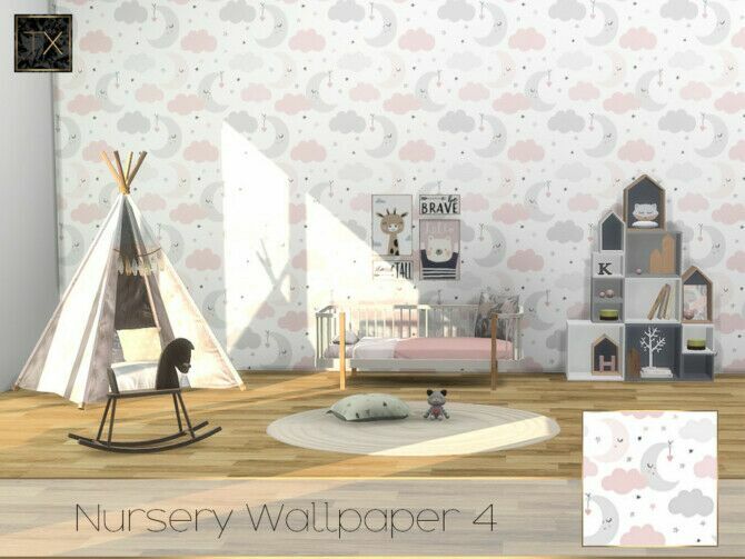 Tx Nursery Wallpaper By Theeaax 3 sims 4 cc tx nursery wallpaper by theeaax 4