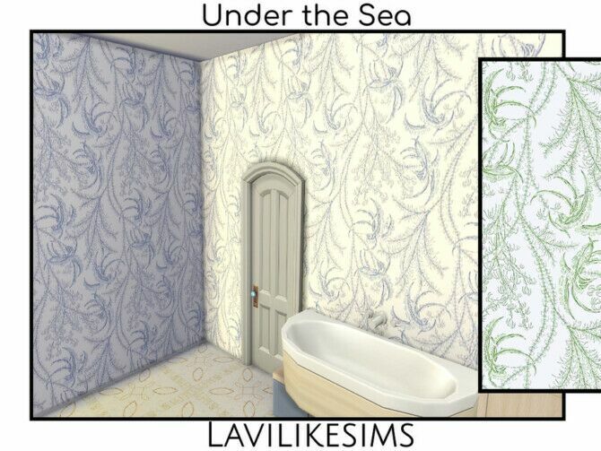 Under The SEA Wallpaper By Lavilikesims 1 Under The SEA Wallpaper By Lavilikesims Sims 4 CC