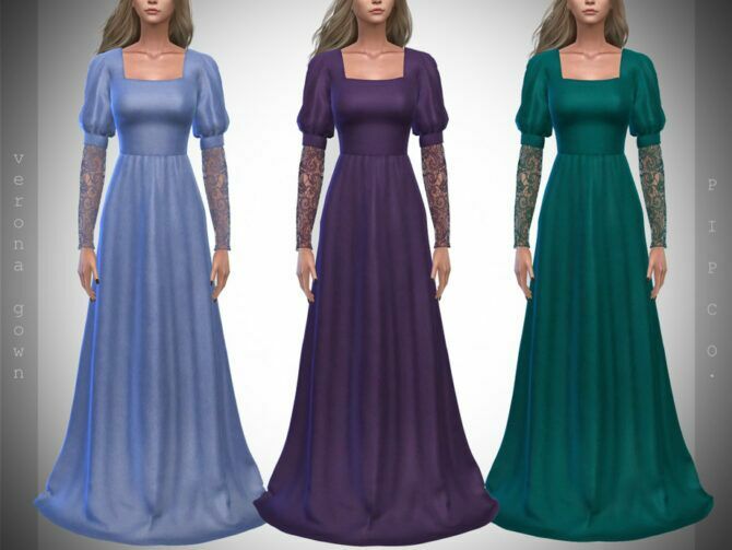 Verona Gown By Pipco 1 Verona Gown By Pipco Sims 4 CC