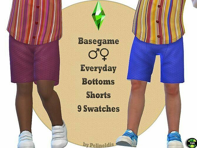 Wafer Cotton Shorts For Toddlers By Pelineldis 1 Wafer Cotton Shorts For Toddlers By Pelineldis Sims 4 CC