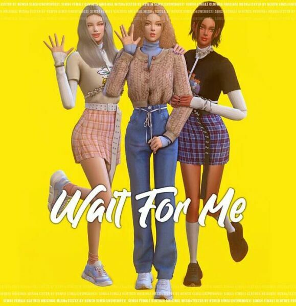 Wait For ME Female Clothes SET By Newen 1 Wait For ME Female Clothes SET By Newen Sims 4 CC