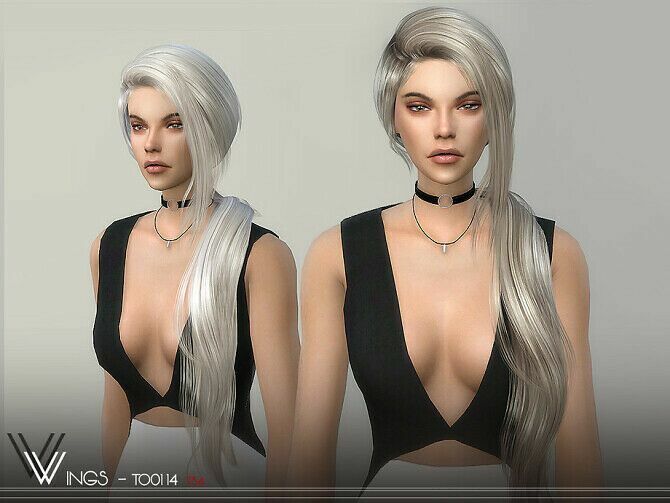 Wings-To0114 Hair By Wingssims 1 Wings-To0114 Hair By Wingssims Sims 4 CC