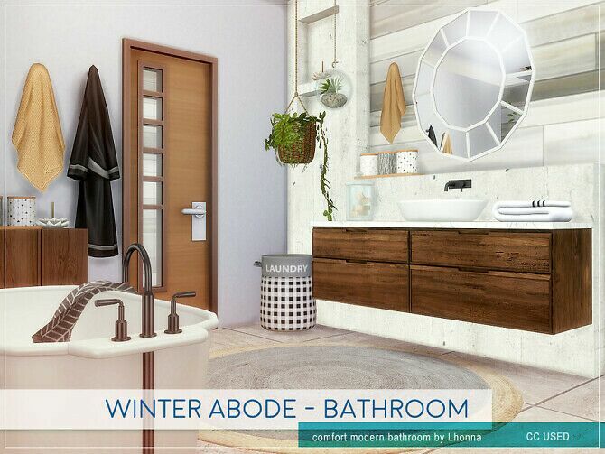 Winter Abode Bathroom By Lhonna 1 Winter Abode Bathroom By Lhonna Sims 4 CC