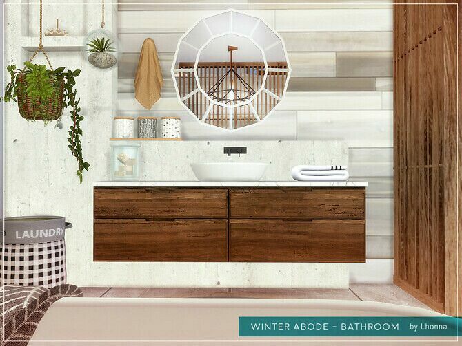 Winter Abode Bathroom By Lhonna 2 sims 4 cc winter abode bathroom by lhonna 2