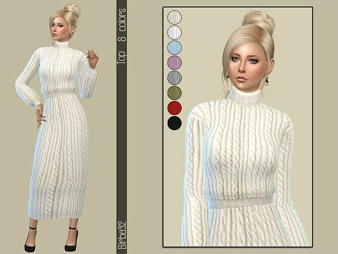 Wool Turtleneck Sweater By Birba32 1 Wool Turtleneck Sweater By Birba32 Sims 4 CC