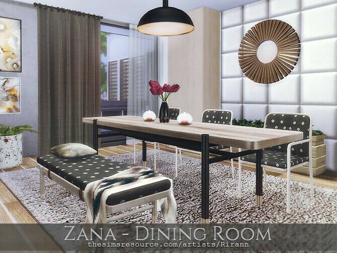 Zana Dining Room By Rirann 1 Zana Dining Room By Rirann Sims 4 CC