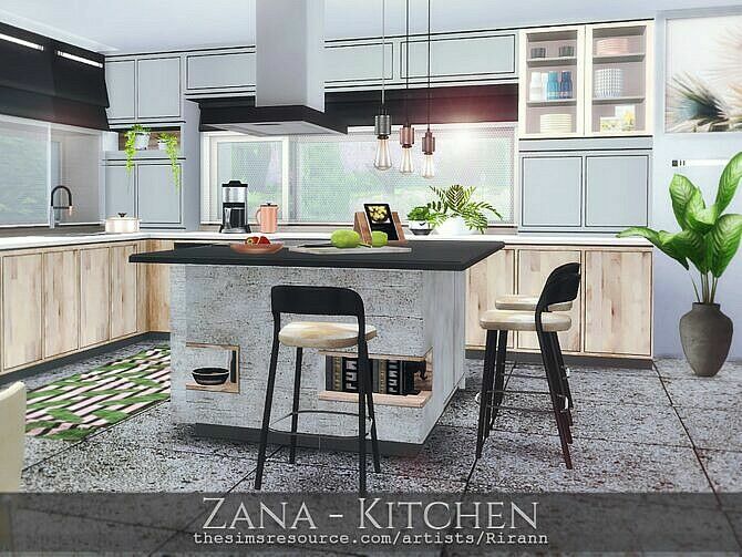 Zana Kitchen By Rirann Sims 4 CC