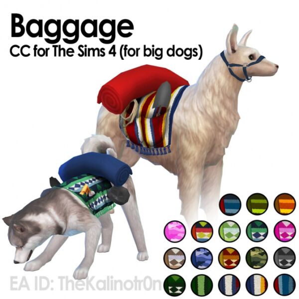 Baggage For Your Animals By Kalino 1 Baggage For Your Animals By Kalino Sims 4 CC