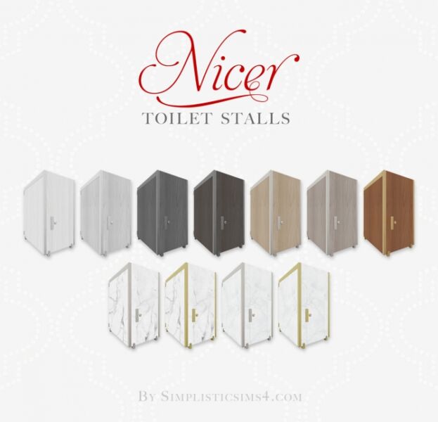 Nicer Toilet Stalls By Simplistic 1 Nicer Toilet Stalls By Simplistic Sims 4 CC