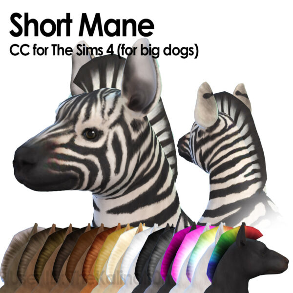 Short Mane (BIG Dogs) By Kalino 1 Short Mane (BIG Dogs) By Kalino Sims 4 CC