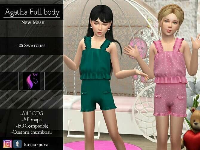 Agatha Full Body By Katpurpura 1 Agatha Full Body By Katpurpura Sims 4 CC