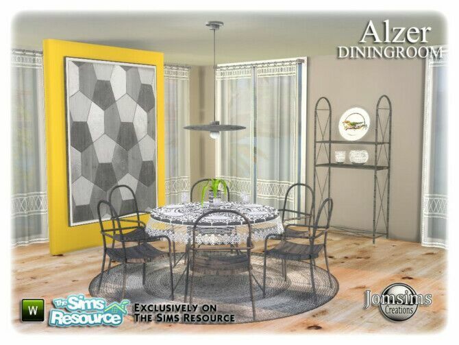 Alzer Dining Room By Jomsims 3 sims 4 cc alzer dining room by jomsims 3