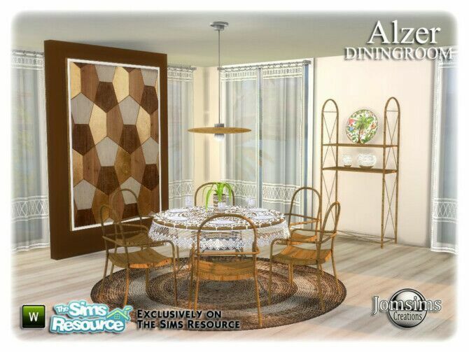 Alzer Dining Room By Jomsims 4 sims 4 cc alzer dining room by jomsims 4