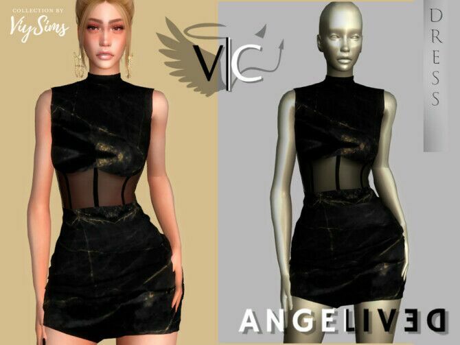 Angelived Collection Dress Xiii By VIY Sims 1 Angelived Collection Dress Xiii By VIY Sims Sims 4 CC