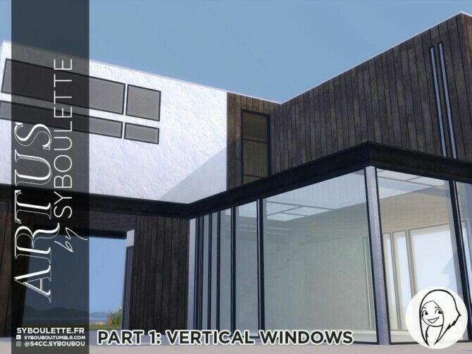 Artus Part 1 – Vertical Windows By Syboubou 1 Artus Part 1 – Vertical Windows By Syboubou Sims 4 CC