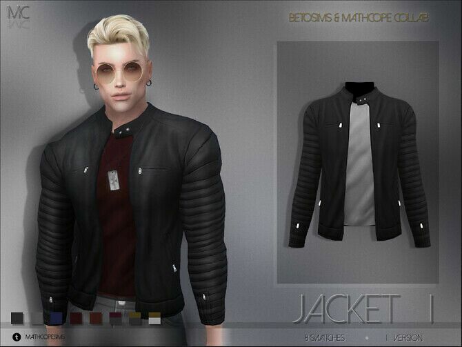 Biker Jacket I By Mathcope 1 Biker Jacket I By Mathcope Sims 4 CC